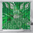 Melbourne Stars Shower Curtain Graffiti Urban Aboriginal Dot Abstract Design