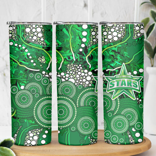 Melbourne Stars Skinny Tumbler Graffiti Urban Aboriginal Dot Abstract Design