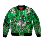 Melbourne Stars Sleeve Zip Bomber Jacket Graffiti Urban Aboriginal Dot Abstract Design