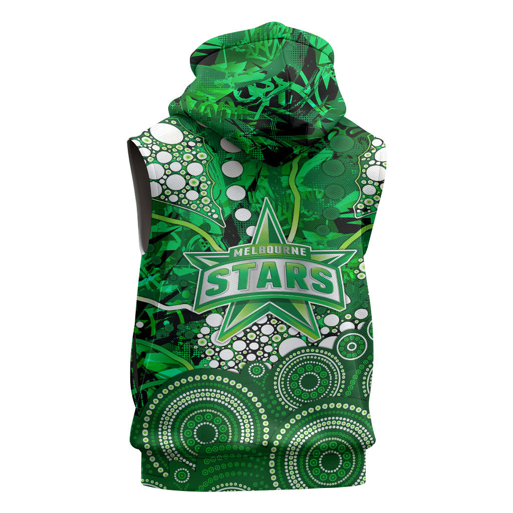 Melbourne Stars Sleeveless Hoodie Graffiti Urban Aboriginal Dot Abstract Design