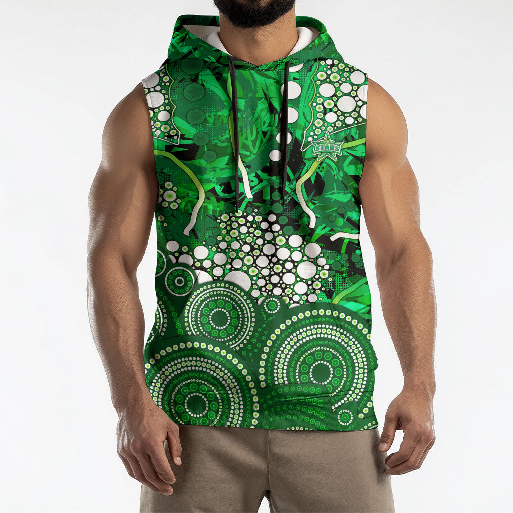 Melbourne Stars Sleeveless Hoodie Graffiti Urban Aboriginal Dot Abstract Design