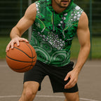 Melbourne Stars Sleeveless Hoodie Graffiti Urban Aboriginal Dot Abstract Design