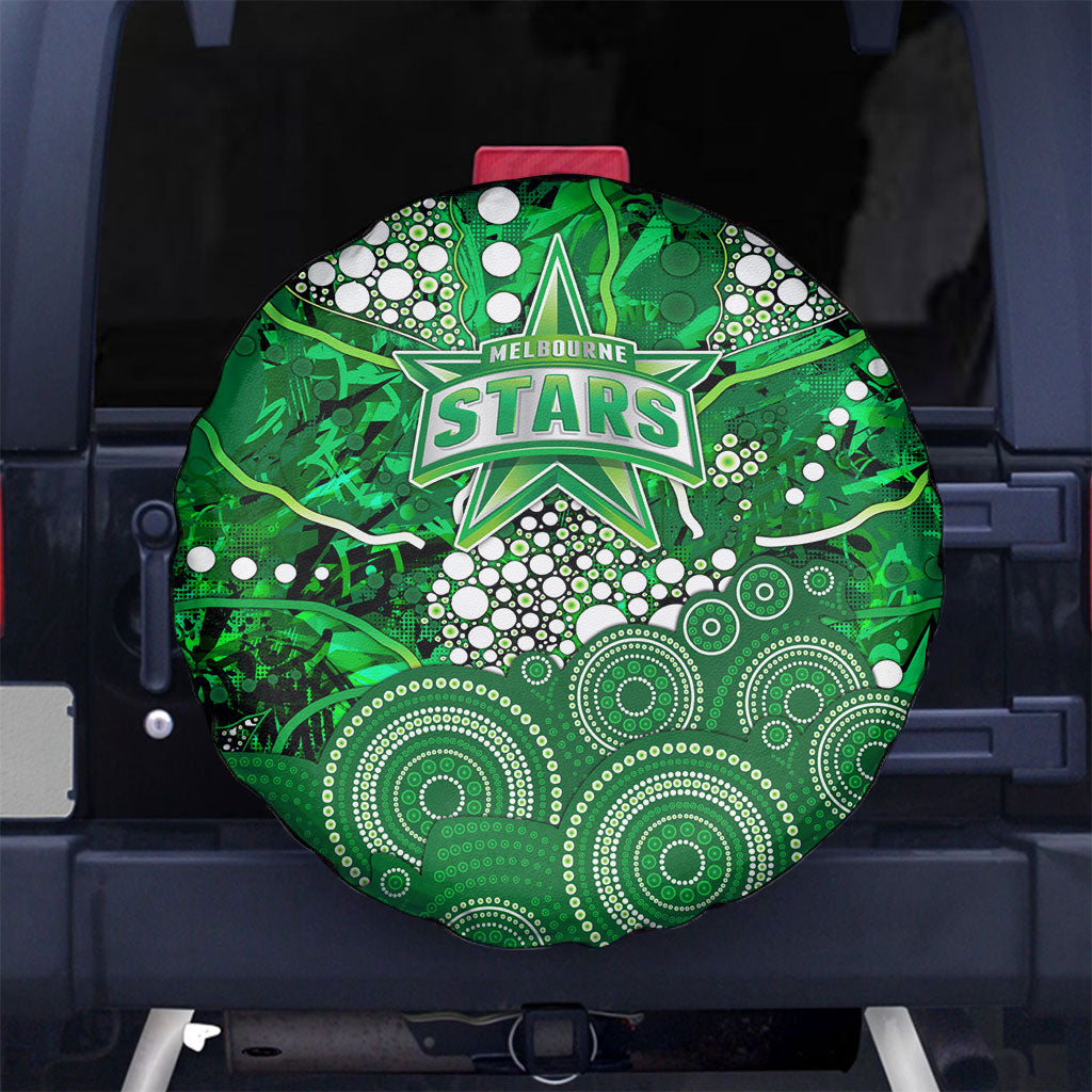 Melbourne Stars Spare Tire Cover Graffiti Urban Aboriginal Dot Abstract Design