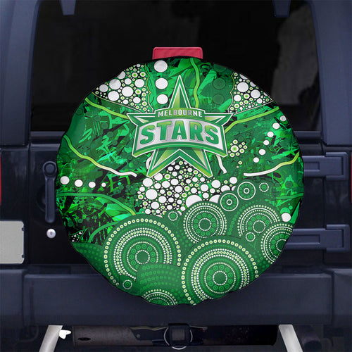 Melbourne Stars Spare Tire Cover Graffiti Urban Aboriginal Dot Abstract Design
