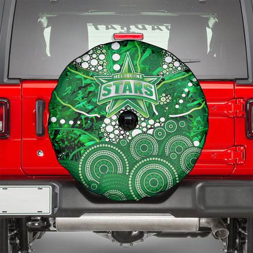 Melbourne Stars Spare Tire Cover Graffiti Urban Aboriginal Dot Abstract Design