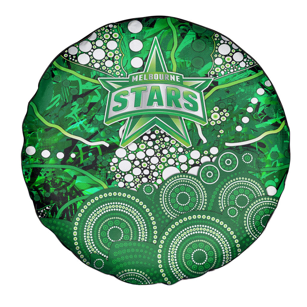 Melbourne Stars Spare Tire Cover Graffiti Urban Aboriginal Dot Abstract Design