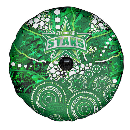 Melbourne Stars Spare Tire Cover Graffiti Urban Aboriginal Dot Abstract Design