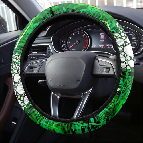 Melbourne Stars Steering Wheel Cover Graffiti Urban Aboriginal Dot Abstract Design