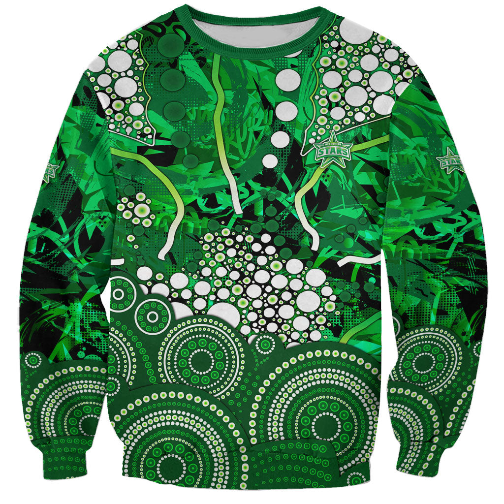Melbourne Stars Sweatshirt Graffiti Urban Aboriginal Dot Abstract Design