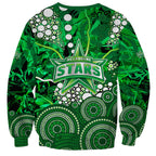 Melbourne Stars Sweatshirt Graffiti Urban Aboriginal Dot Abstract Design