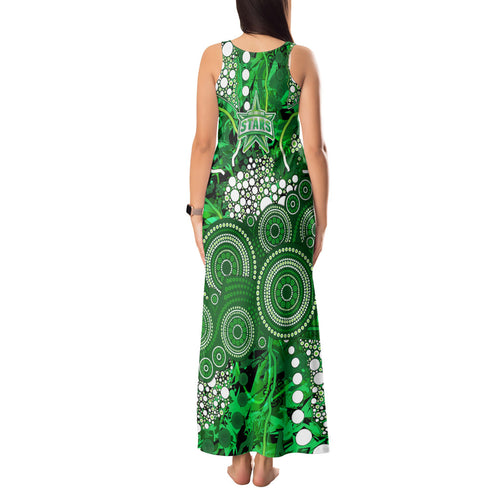 Melbourne Stars Tank Maxi Dress Graffiti Urban Aboriginal Dot Abstract Design