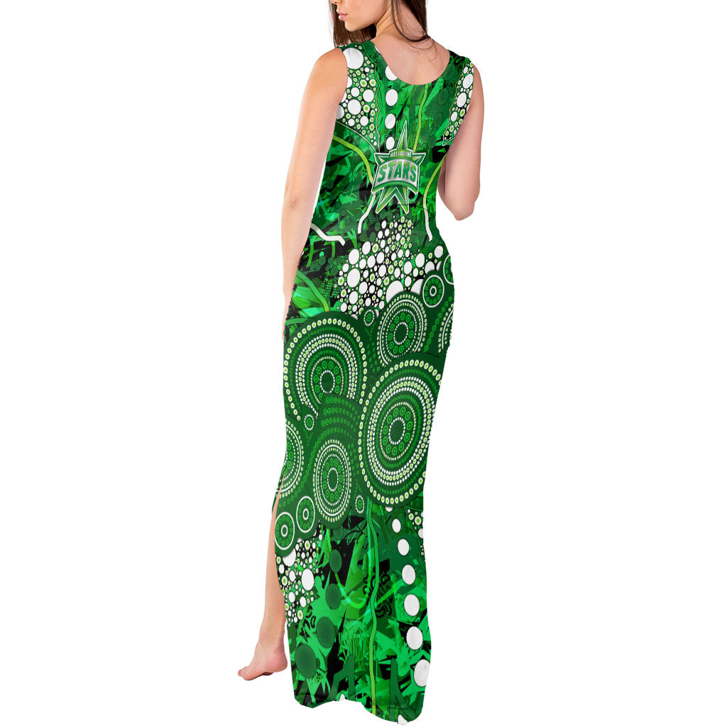 Melbourne Stars Tank Maxi Dress Graffiti Urban Aboriginal Dot Abstract Design