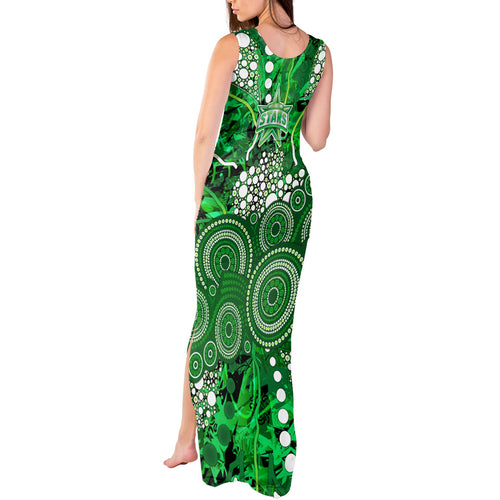 Melbourne Stars Tank Maxi Dress Graffiti Urban Aboriginal Dot Abstract Design