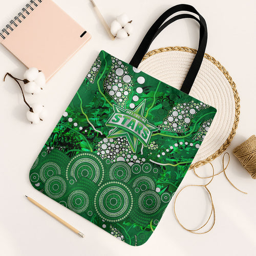 Melbourne Stars Tote Bag Graffiti Urban Aboriginal Dot Abstract Design