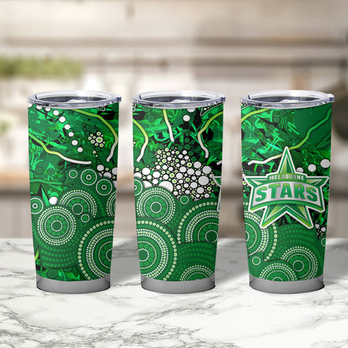 Melbourne Stars Tumbler Cup Graffiti Urban Aboriginal Dot Abstract Design