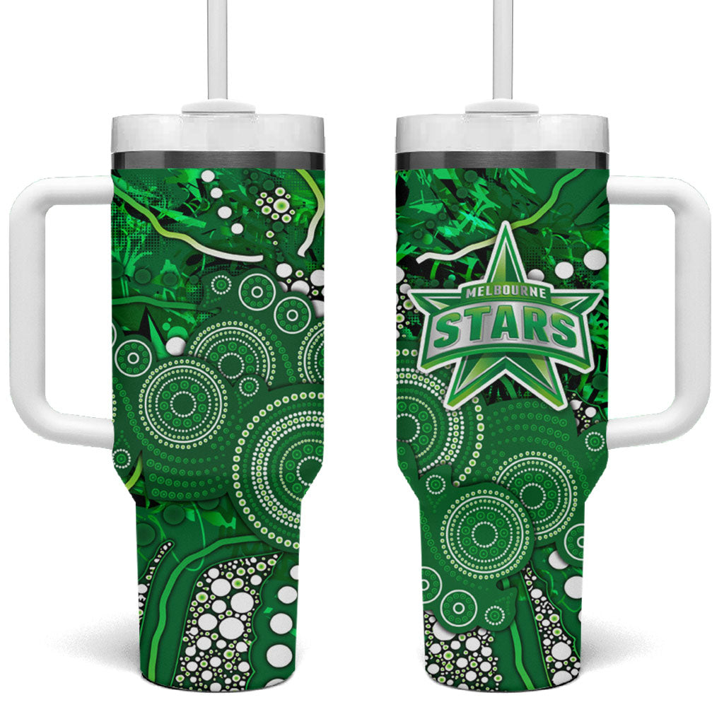 Melbourne Stars Tumbler With Handle Graffiti Urban Aboriginal Dot Abstract Design
