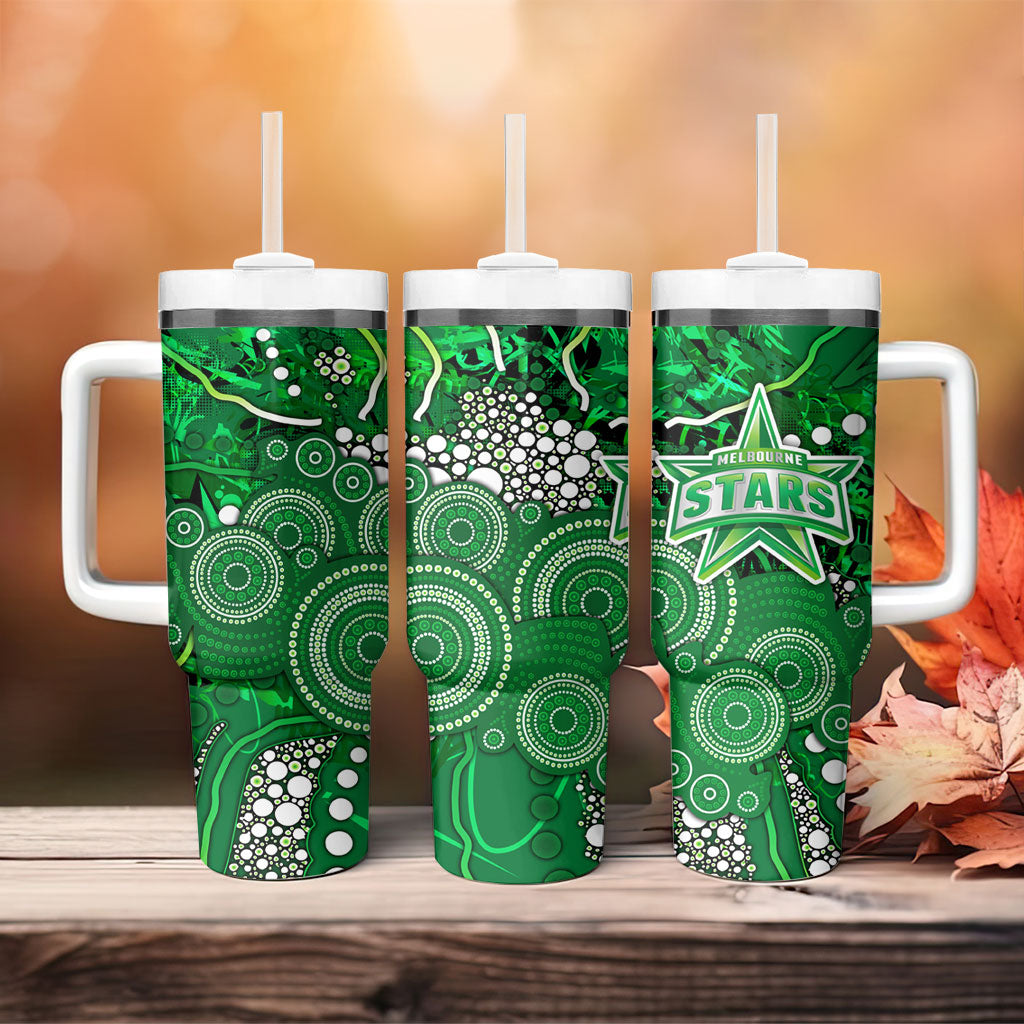 Melbourne Stars Tumbler With Handle Graffiti Urban Aboriginal Dot Abstract Design