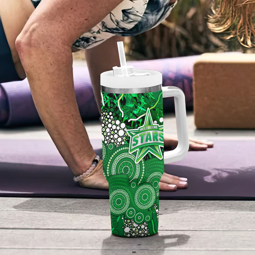 Melbourne Stars Tumbler With Handle Graffiti Urban Aboriginal Dot Abstract Design
