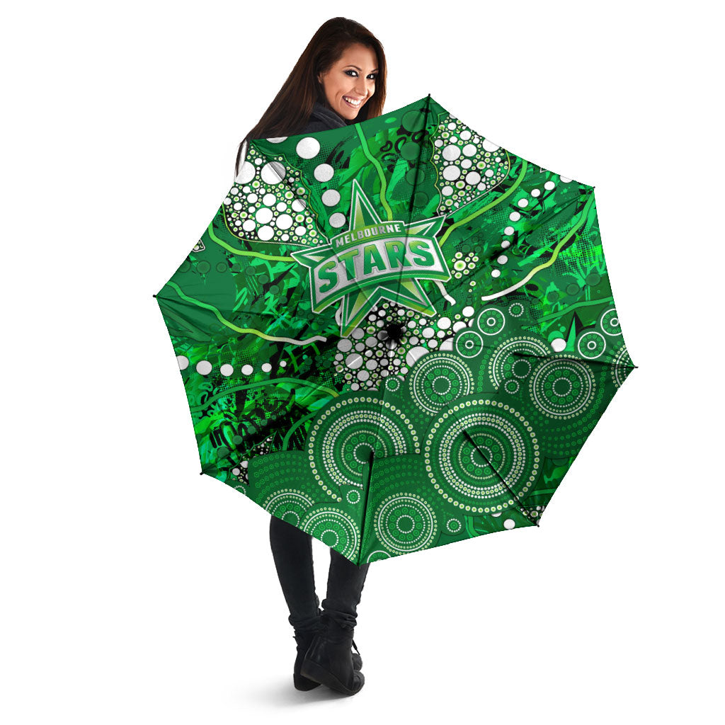 Melbourne Stars Umbrella Graffiti Urban Aboriginal Dot Abstract Design