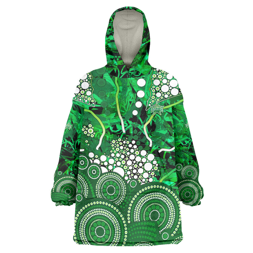 Melbourne Stars Wearable Blanket Hoodie Graffiti Urban Aboriginal Dot Abstract Design
