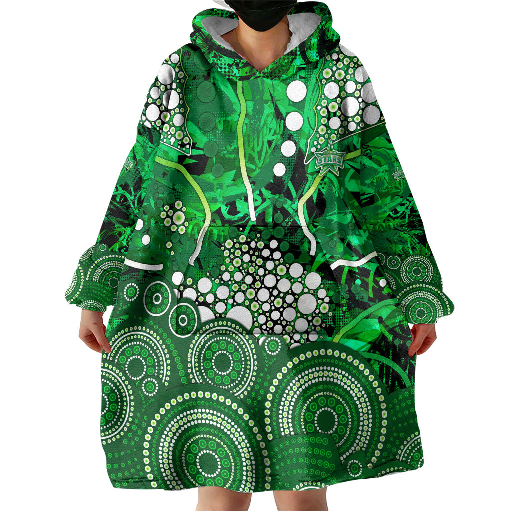 Melbourne Stars Wearable Blanket Hoodie Graffiti Urban Aboriginal Dot Abstract Design