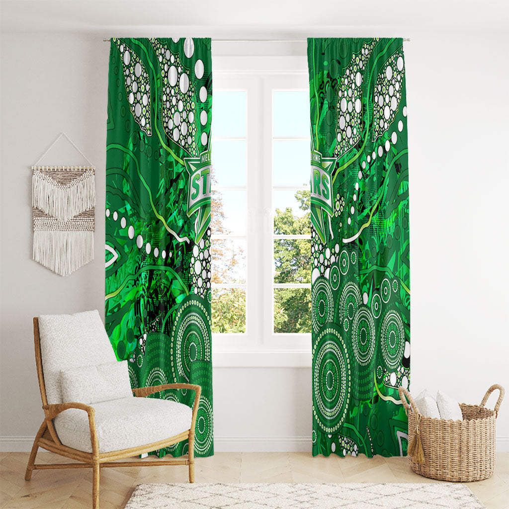 Melbourne Stars Window Curtain Graffiti Urban Aboriginal Dot Abstract Design