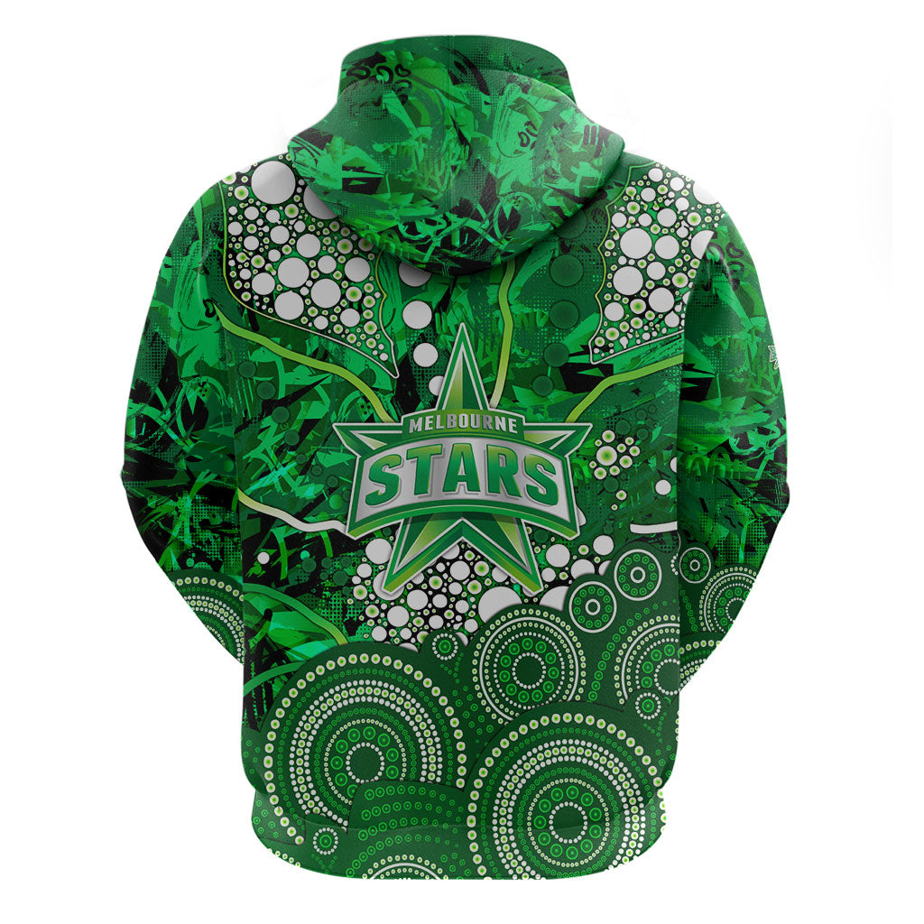 Melbourne Stars Zip Hoodie Graffiti Urban Aboriginal Dot Abstract Design