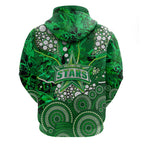 Melbourne Stars Zip Hoodie Graffiti Urban Aboriginal Dot Abstract Design