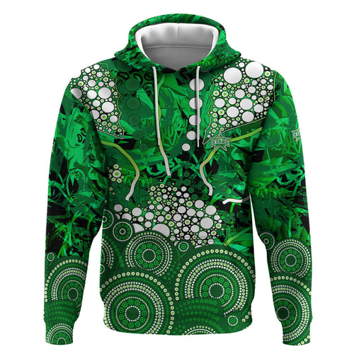 Melbourne Stars Zip Hoodie Graffiti Urban Aboriginal Dot Abstract Design