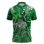 Melbourne Stars Zipper Polo Shirt Graffiti Urban Aboriginal Dot Abstract Design