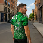 Melbourne Stars Zipper Polo Shirt Graffiti Urban Aboriginal Dot Abstract Design