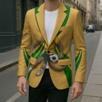 Personalized Australia Soccer Kangaroo Blazer Gold Green Aussie Football Mascot Dynamic Sports Graphic
