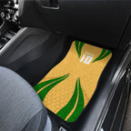 Personalized Australia Soccer Kangaroo Car Mats Gold Green Aussie Football Mascot Dynamic Sports Graphic