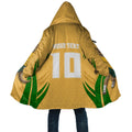 Personalized Australia Soccer Kangaroo Cloak Gold Green Aussie Football Mascot Dynamic Sports Graphic