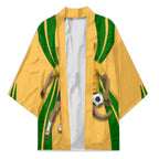 Personalized Australia Soccer Kangaroo Kimono Gold Green Aussie Football Mascot Dynamic Sports Graphic
