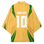 Personalized Australia Soccer Kangaroo Kimono Gold Green Aussie Football Mascot Dynamic Sports Graphic
