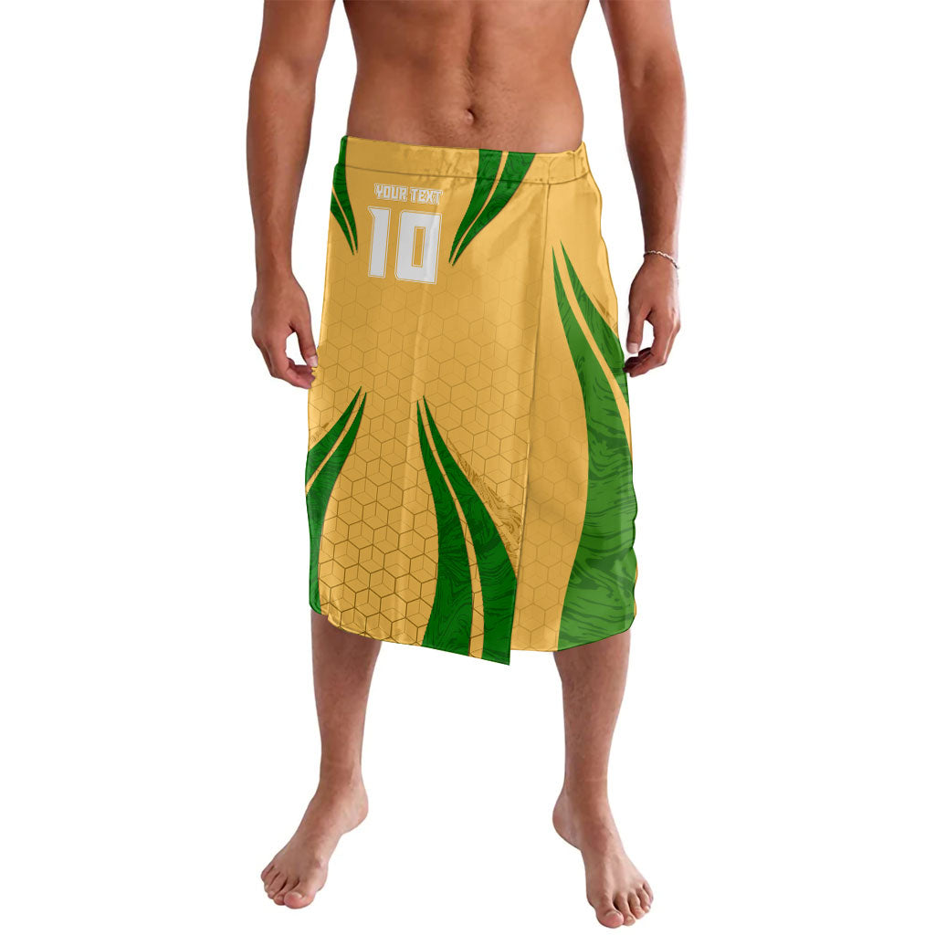 Personalized Australia Soccer Kangaroo Lavalava Gold Green Aussie Football Mascot Dynamic Sports Graphic