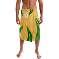 Personalized Australia Soccer Kangaroo Lavalava Gold Green Aussie Football Mascot Dynamic Sports Graphic