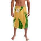Personalized Australia Soccer Kangaroo Lavalava Gold Green Aussie Football Mascot Dynamic Sports Graphic
