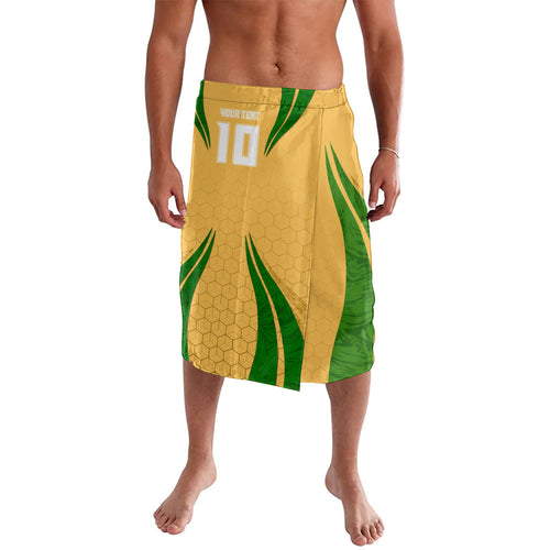 Personalized Australia Soccer Kangaroo Lavalava Gold Green Aussie Football Mascot Dynamic Sports Graphic