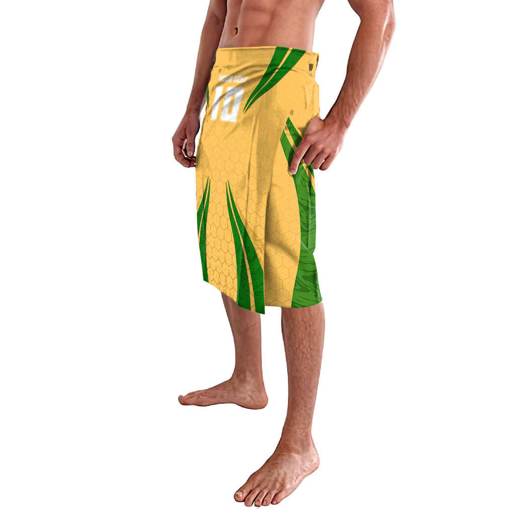 Personalized Australia Soccer Kangaroo Lavalava Gold Green Aussie Football Mascot Dynamic Sports Graphic