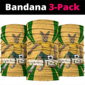 Personalized Australia Soccer Kangaroo Neck Gaiter Gold Green Aussie Football Mascot Dynamic Sports Graphic