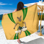 Personalized Australia Soccer Kangaroo Sarong Gold Green Aussie Football Mascot Dynamic Sports Graphic