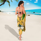 Personalized Australia Soccer Kangaroo Sarong Gold Green Aussie Football Mascot Dynamic Sports Graphic