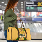 Personalized Australia Soccer Kangaroo Travel Bag Gold Green Aussie Football Mascot Dynamic Sports Graphic