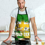 Personalized Australia Soccer Kangaroo Apron Dynamic Kick with Australian Flag Green Gold Sports Graphic