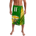 Personalized Australia Soccer Kangaroo Lavalava Dynamic Kick with Australian Flag Green Gold Sports Graphic