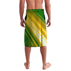 Personalized Australia Soccer Kangaroo Lavalava Dynamic Kick with Australian Flag Green Gold Sports Graphic