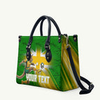 Personalized Australia Soccer Kangaroo Leather Bag Dynamic Kick with Australian Flag Green Gold Sports Graphic