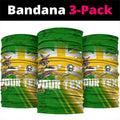 Personalized Australia Soccer Kangaroo Neck Gaiter Dynamic Kick with Australian Flag Green Gold Sports Graphic